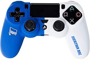 FANTROLLER Offiziell lizensierte Schutzhülle kompatibel für PS4 Controller Zubehör Hertha BSC Berlin Anti-Rutsch Schutzhülle Skin Case für FIFA und Bundesliga Fans