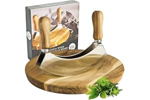 TAYLORS EYE WITNESS Taylors testimone oculare Mezzaluna con Acciaio Inossidabile e Legno di Acacia Tondo Consiglio, Marrone