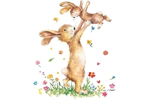 PPD 20 Servietten Hasenfamilie mit Spaß | Hase | Ostern | Frühling |Tischdeko | Decoupage | Serviettentechnik 33x33cm