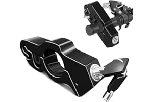 ‎QUIXOTICAL Quixotical Motorrad Lenker Bremshebelschloss, Aluminium Alloy Motorradlenker Sicherheitsschloss, Universal Motorradschloss mit Schlüsseln, für Motorrad-Diebstahlsicherung (Schwarz)