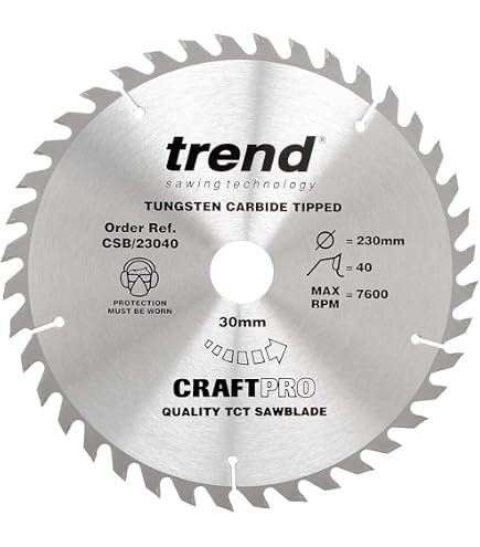 Lame De Scie Circulaire 230x30mm 40 Dents - Pour Bois Et Plastique