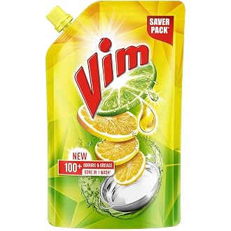Vim Dishwash Liquid Gel Lemon 500 ml Refill Pouch