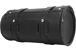 AMONIDA Motorcycle Tool Bag, Waterproof Wear Resistant Motorcycle Roll Bag Anti Scratch Easy Access for Motorbike Electric Car (Black)