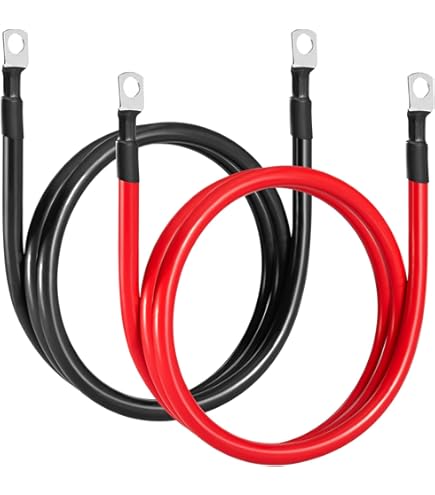 Accukabel verloop 35mm² 30cm M8-M8 Zwart
