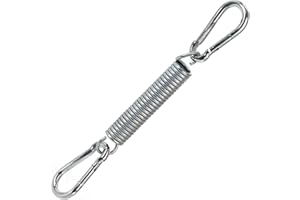 PRETEX Muelle oscilante para Silla Colgante con Dos mosquetones, Soportes de 100 kg a 300 kg, Muelle de Acero, suspensión de suspensión, para balanceo Suave (100KG)