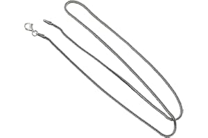 FashionJunkie4Life Sterling Silver 1.5mm Square Foxtail Chain Necklace w/Antique Finish - 16, 18, 20, 24, 30"