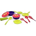 Giggles Funskool Giggles Junior Chef's Playset - Colourful Pretend and Play Cooking Set, Role Play, Toy for Kids, 3 Years and Above, Preshool Toys, 10 Piece Set, Multicolour