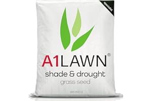 A1LAWN A1 Lawn - Shade & Drought Grass Seed, 5kg (140m2) - UK Fresh, Pet & Child Friendly - Ideal for Dry & Wet Soils, Patch Repair, Over Seeding, New Lawns & Thickening. DEFRA Approved (AMPRO9)