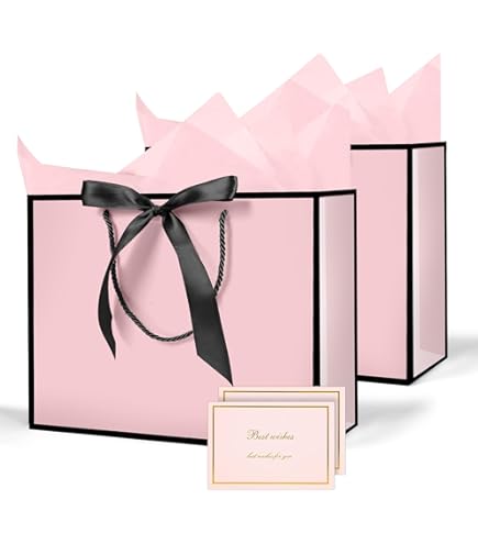 Sacchetti Regalo Eleganti Con Fiacchi E Biglietti | Per Compleanni, Matrimoni E San Valentino - Foto 6