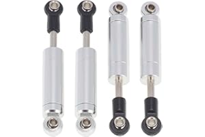 KEEDA Amortiguador de resorte integrado para coche RC para 1/10 RC Crawler Car SCX10 TRX-4 D90 MST Redcat (plata, 60 mm)