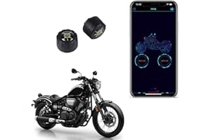‎MOMOTOU MOMOTOU Reifendrucksensoren 5.1 Bluetooth-kompatibel TPMS 5 Alarm Modi Reifendrucküberwachungssystem Externer Sensor für Android/iOS Auto Motorrad (2 Stück)