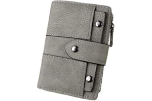 Oyccen Portefeuille en Cuir PU pour Femme Dames Court Porte Monnaie avec Poche Zippée Multi-Slots Porte Cartes