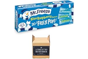 SHANZA DEPARTMENTAL'S Mr Freeze, Freeze Pops - Naturally Flavoured Ice Lollies -Vegan Friendly Ice Pops, 20x45 ml (Blue Raspberry Flavour Freeze Pops)