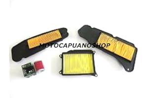 MOTOCAPUANO KIT 3 FILTRI FILTRO ARIA OLIO LATERALI MOTORE compatibile con YAMAHA MAJESTY 400