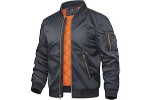 TACVASEN Chaqueta Abrigada Chaqueta de Invierno para Hombre Chaqueta Bomber de Carga Abrigo a Prueba de Viento Chaquetas Urbanas