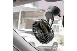 Demiawaking 12V 24V Auto Ventilator USB 3-Gang Auto Lüfter Kühler mit Saugnapf (02)