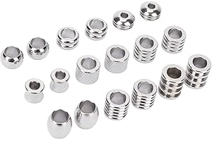 BETUED 18 STÜCKE Haar-Bartperlen, Flechtperlen, Edelstahl-Dread-Perlen, Viking-Haarperlen für Ihren Bart und Zopfhaar für Männer und Frauen