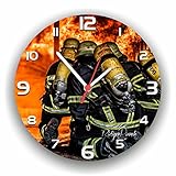 Roter Hahn 112 Hochwertige Feuerwehr Wanduhr Uhr 112 PROZENT/Rüdiger Piorek Edition/25cm/Geräucharm