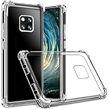 Hually Coque pour Huawei Mate 20 Pro, Etui Transparent Silicone TPU Souple, Bumper Housse de Protection pour Huawei Mate 20 P