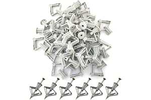 BCBF 50 PCS hohlraumdübel rigipsdübel gipskartondübel hohlraumdübel Set Gipskartondübe Hohlraumdübel mit Schrauben Selbstbohrender Gipskartondübe,Schrauben und Butterfly Hohlraumdübel