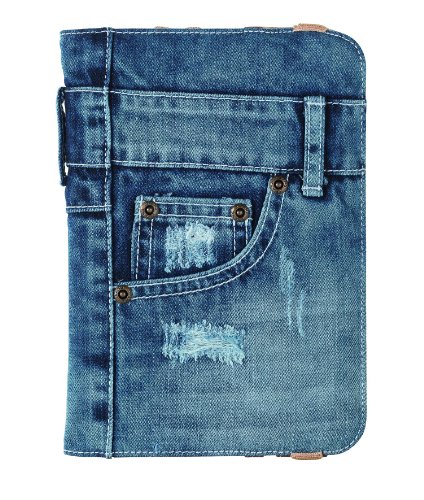 Trust Universal Jeans Folio Stand 17,8 cm (7 Zoll) bis 20,3 cm (8 Zoll) für Tablet blau - 5