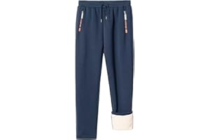 MeiLayM Pantalones Invierno Deportivos de Chándal para Hombre Pantalones Pantalones de Entrenamiento Largos de Jogging con Forro Polar en el Interior Ajustados Pantalones de chándal con Cremallera