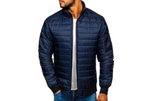 BOLF Hombre Chaqueta acolchada de Entretiempo Cierre de Cremallera Cuello alto Cazadora Plumíferos Deporte Chaqueta de Ocio Básico Outdoor Estilo Casual Mix 4D4
