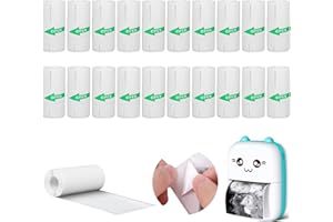 EXIN DEHCEN 20 Rotoli Carta Termica Adesiva per Mini Stampante, 57 x 25 mm Mini Stampante Fotografica Carta Termica Della stampante, Carta per stampante Termica per Fotocamera Bambini (3 m/1 Rolle)
