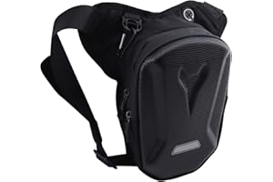 AFNCX Marsupio Moto da Gamba,Borsa da Gamba Moto con Guscio Rigido,Marsupio Cosciale in EVA per Uomo e Donna Marsupio Sportivo da Gamba con Multitasche per Corsa, Ciclismo, Moto, Sport e Lavoro