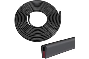 CAIHINIER Protector de cantos para chapas de 3 mm x 3 metros, forma de U, goma para coche, autoadhesiva, protección de cantos de Epdm para puertas de coche, ventanas, placas de metal, placas de cristal