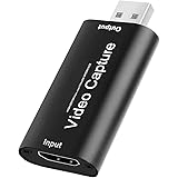 Y&H HDMI Video Capture Card HD 1080P Video Record via DSLR,Camcorder,Action Cam,Support Broadcast Live Streaming