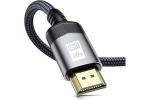 AviBrex 4K HDMI Cable 1.5M, HDMI 2.0 Cable High Speed 18Gbps Nylon Braided HDMI Lead Support 4K@60Hz 2K@144/165Hz,2160p,1080p,3D,HDCP 2.2,ARC Compatible TV,Blu-Ray,PS4/5,Xbox,Projector,Soundbar,PC
