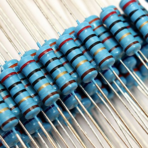 ELEGIANT Metall Film Widerstände Resistor set Assortment Kit 500Pcs 50 Value (1Ohm-1M 1W (1 Watt) - 2