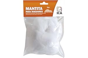 ICA PELOTER Cama Nido para Roedores, Algodón 100% Natural, 20gr