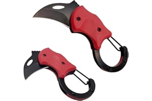 XUDIY Cool Folding Knife Box Cutter, UK legal Pocket Knife for Men with 1.34 inch Sharp Blade, Small EDC Knives Tool for Everyday Carry, Great gadgets for you(Red)