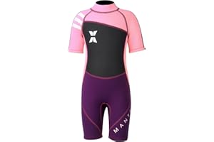 IVYH Muta Shorty per Bambini, 2.5 mm Neoprene per Ragazzi e Ragazze, Muta Termica da Immersione per Surf, Snorkeling, Nuoto, Kayak, SUP