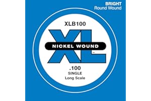 D'Addario .100 Long Scale Nickel Wound Single String for Bass Guitar