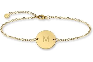 GD GOOD.designs Armkette mit Buchstaben in Gold I 18k Echtgold beschichtet I Anhänger mit Initialen Gravur - Geschenk für Sie und Ihn