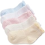 5-pack babystrumpor set bomull tunna spädbarn småbarn barn solskydd andningsbara nätstrumpor färgglada 0-11 år