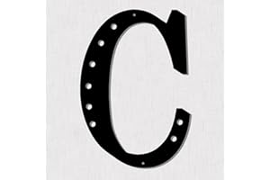 Resama 11'' Black Metal Letters for Wall Decor, Visual 3D Large Alphabet, Decorative Farmhouse Hanging Letter Sign for Living Room Bedroom Office Home Party (C)