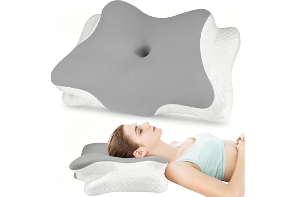 Lixara Ortopedisk kudde, sidosovkudde, nackstödskudde, nacksmärta, minnesskumkudde, ergonomisk kudde, för sidorygg och mage s