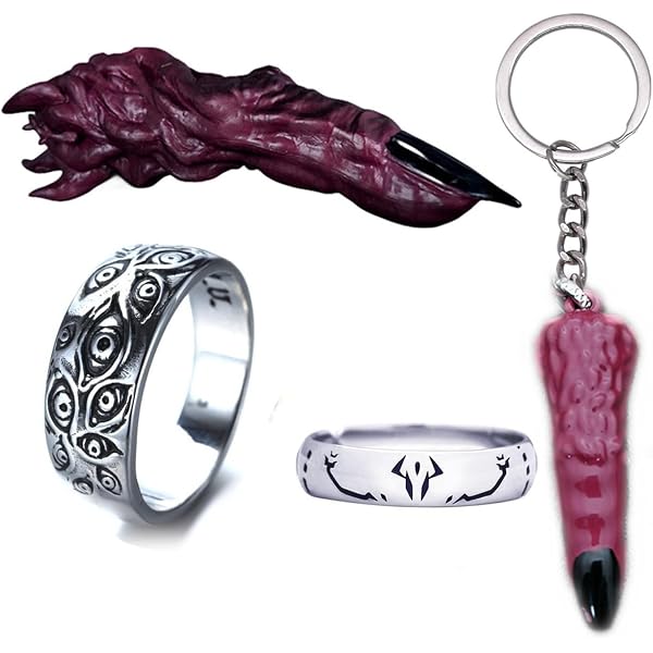 Bague Ajustable Souls Eater – Anneau Cosplay Anime – Alliage – Accessoire Réglable – Cadeau Fan