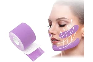 SEGMINISMART Face Lift Tape, Parches Antiarrugas Faciales, Parches Faciales Antiarrugas, Parches Antiarrugas, Cinta de Levantamiento Facial, Wrinkle Patches, Face Tape Lift Adhesivo Facial, 2.5cm*5m, Púrpura