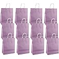 R-Moment Paper Gift Bags 12 Pieces Set Eco-Friendly Paper Bags With Handles Bulk Paper Bags Shopping Bags Kraft Bags Retail Bags Party Bags 35X25X12cm Color Purple , Psb2733Pu