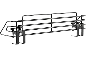 Hanseküche Barrière de protection extensible pour cuisinière, 64 à 110 cm, à pincer, sans perçage, passe au lave-vaisselle, réglable pour enfants, sécurité enfant pour cuisinière, plaque