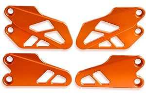 MZ-STORE Motorcycle CNC Aluminium Front and Rear Footrest Protector Heel Protector for DUKE 125 250 390 2017 2018 2019 Orange