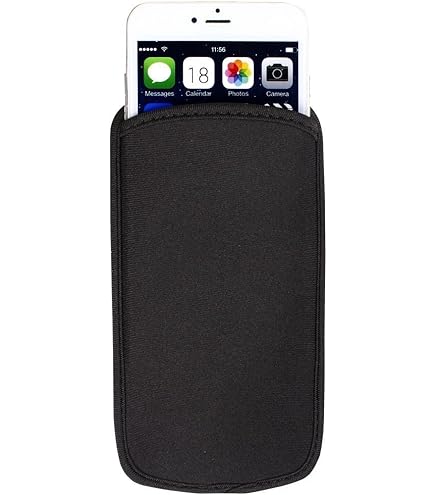 ZORSOME Custodia Universale In Neoprene Per Cellulare Fino A 5.5 Pollici - Con Cerniera E Cordino, Nero