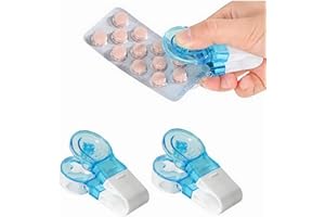 Camiraft 2 Stück Tragbare Pillendose,Pillenpicker für einfaches Tragen,Portable Pill Taker,Portable Tablettenausdrücker einfache Entnahme,Ausdrückhilfe Tablettenspender,Tablettenspender für Zuhause