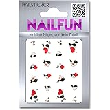 1 Bogen One Stroke Sticker BLE-2203 Katze Herz Nagelsticker - Nailsticker - Nail-Tattoo - Onestroke