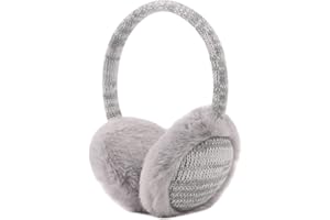 Pesaat Winter EarMuffs for Kids Outdoor Girls Knitted Ear Cover Plush Toddler Boys Ear Warmer 3-8 Years